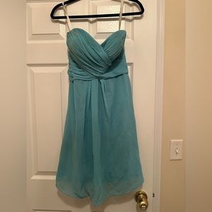 Women’s Turquoise Short Bill Levkoff Dress, Size: 8